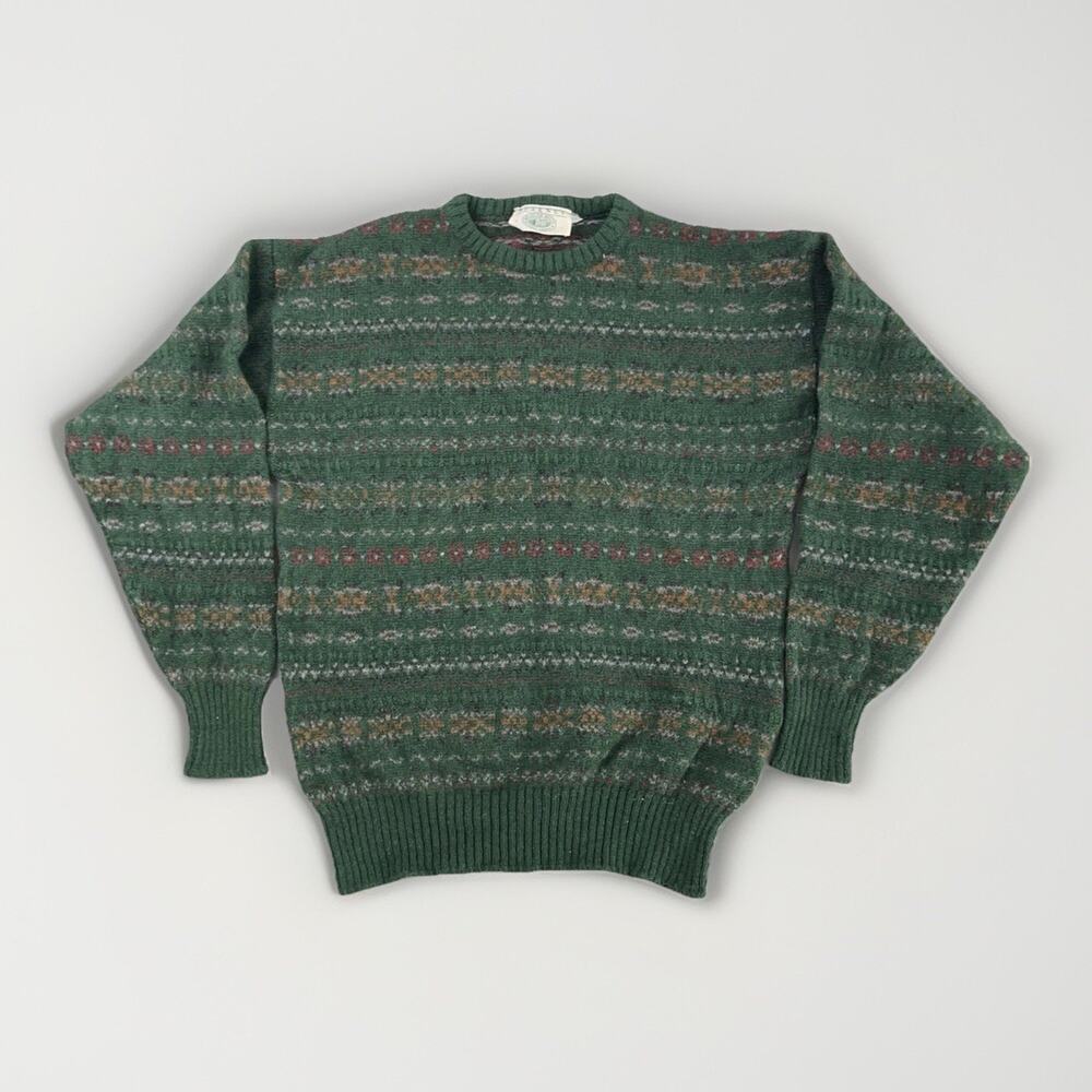 Vintage Blarney Woolen Mills Sweater Knit 100% Pure Wool Medium (estimate) Green